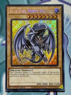 YuGiOh! TCG - Blue-Eyes White Dragon *Chibi* - Secret Rare - BLMM-EN001 - 1st Ed - Image 1