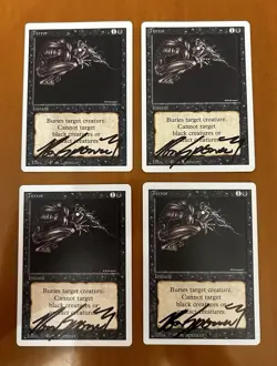 4X TERROR SIGNED RON SPENCER REVISED ENG Mtg Magic The Gathering - Image 1