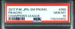 PSA10 Pikachu Champions League 2017 Promo 068 SM-P Rare Card Mint from Japan - Image 3