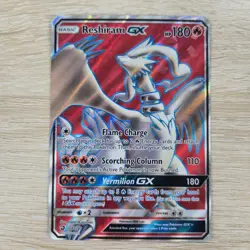 NEAR MINT NM Reshiram GX 65/70 Pokemon Card Dragon Majesty Ultra Rare Full Art - Image 1