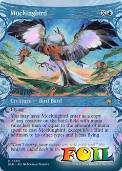 Mockingbird (Showcase) 0305 MTG Bloomburrow Rare NP Foil - Image 1