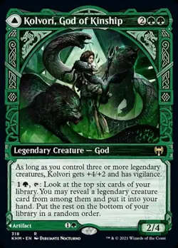 Kolvori, God of Kinship / The Ringhart Crest (Showcase) - Near Mint MTG Kaldheim - Image 1