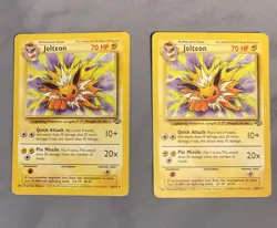 Pokemon TCG Jolteon 20/64 Jungle Unlimited Regular Non Holo Rare WOTC Card X2 - Image 1