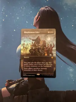 MTG - Blasphemous Edict (Borderless) - Foundations - FOIL - NM - FDN 0317 - Image 1