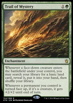 *FOIL* TRAIL OF MYSTERY Khans of Tarkir mtg Green NM - *FOIL* - Image 1