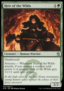 *FOIL* HEIR OF THE WILDS Khans of Tarkir mtg Green NM - *FOIL* - Image 1