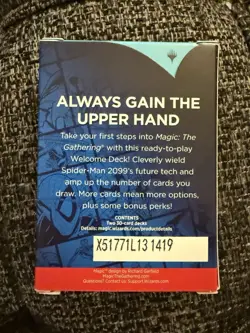 Sdcc 2025 Magic The Gathering MTG Marvel Spider-Man 2099 Blue Welcome Deck MTG - Image 2