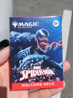 Sdcc 2025 Magic The Gathering MTG Marvel Spider-Man Venom Black Welcome Deck MTG - Image 1