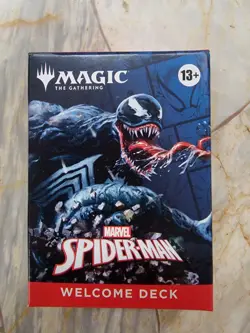 Sdcc 2025 Magic The Gathering MTG Marvel Spider-Man Venom Black Welcome Deck MTG - Image 1