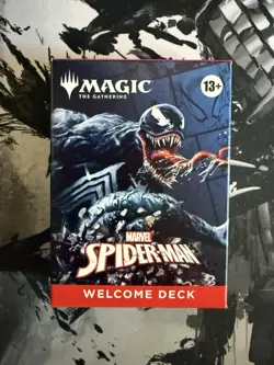 Sdcc 2025 Magic The Gathering MTG Marvel Spider-Man Venom Black Welcome Deck MTG - Image 1