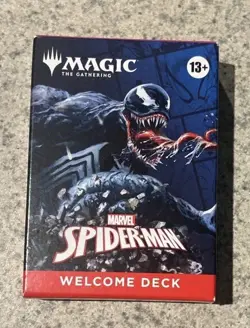 Sdcc 2025 Magic The Gathering MTG Marvel Spider-Man Venom Black Welcome Deck MTG - Image 1
