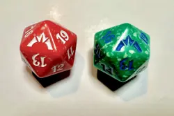 MTG Gatecrash (X2) • Magic the Gathering • RED + GREEN D20 Spindown Dice - Image 5