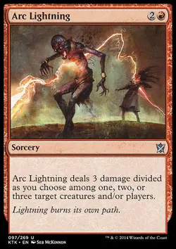 *FOIL* ARC LIGHTNING Khans of Tarkir mtg Red NM - *FOIL* - Image 1