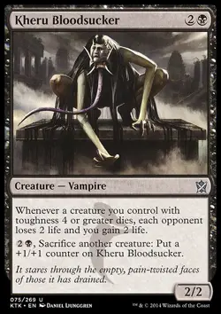 *FOIL* KHERU BLOODSUCKER Khans of Tarkir mtg Black NM - *FOIL* - Image 1