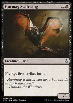 *FOIL* GURMAG SWIFTWING Khans of Tarkir mtg Black NM - *FOIL* - Image 1