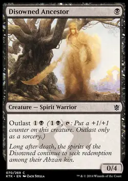 *FOIL* DISOWNED ANCESTOR Khans of Tarkir mtg Black NM - *FOIL* - Image 1