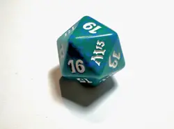 MTG • 2013 * M13 * Core Set • Magic the Gathering BLUE GREEN • D20 Spindown Die - Image 2