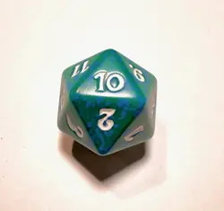 MTG • 2013 * M13 * Core Set • Magic the Gathering BLUE GREEN • D20 Spindown Die - Image 3