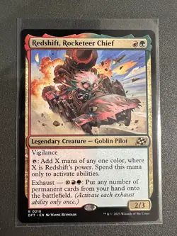 Redshift, Rocketeer Chief (NM Non-Foil) DFT-0218 Rare MTG - Image 1