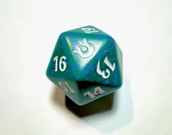 MTG • Born of the Gods • Magic the Gathering • BLUE GREEN • D20 Spindown Die - Image 1