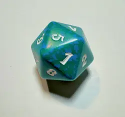 MTG • Born of the Gods • Magic the Gathering • BLUE GREEN • D20 Spindown Die - Image 2