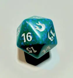MTG • Born of the Gods • Magic the Gathering • BLUE GREEN • D20 Spindown Die - Image 3