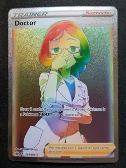 Pokemon Doctor Trainer Sword & Shield Chilling Reign Secret Rare #214 - Image 1