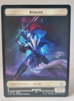 MTG Magic FIN Final Fantasy - 1x EN NM TOKEN 0003 / 0010 Hero / Knight - Image 2
