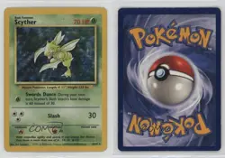Scyther Holo Missing Set Symbol Pokemon Jungle #10 1999 12gr - Image 3