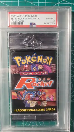 PSA 8 NM-MINT Team Rocket SEALED Booster Pack (Split Art) Pokemon - Image 1