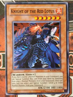 Yugioh Knight of the Red Lotus SOVR-EN032 Super Rare NM - Image 1