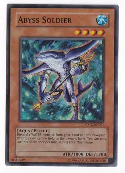 Yugioh Abyss Soldier Capsule Monster Coliseum CMC-EN001 Super Rare PS2 Promo NM - Image 1