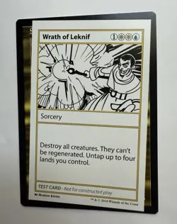 Wrath of Leknif x1 1x Mystery Booster 2 Playtest Card NM MTG - Image 1