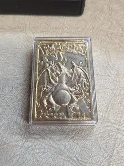 23K Gold Plated CHARIZARD Trading Card 1999 Burger King Pokemon Ball - Image 2