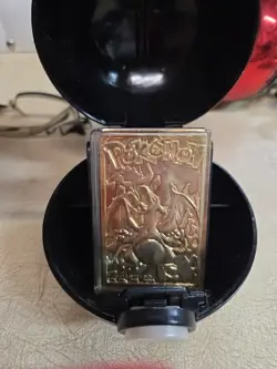 23K Gold Plated CHARIZARD Trading Card 1999 Burger King Pokemon Ball - Image 3