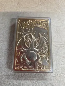 23K Gold Plated CHARIZARD Trading Card 1999 Burger King Pokemon Ball - Image 4