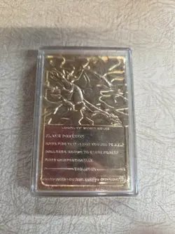 23K Gold Plated CHARIZARD Trading Card 1999 Burger King Pokemon Ball - Image 5