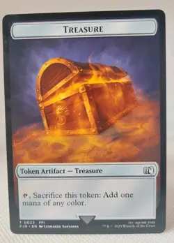 MTG Final Fantasy #4/23 Hero/Treasure Double Sided Token - Image 2