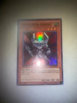 YuGioh Quick-Span Knight NM (1st Ed.) PRC1-EN006 Super Rare Card - Image 1