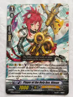 Vanguard "Player of the Holy Axe, Nimue" Foil - BT06/034EN Trading Card VLP - Image 1