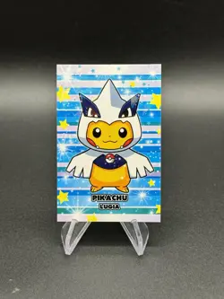 Pokemon Poncho Pikachu Lugia Cracked Ice Holo Card Database Merry Christmas - Image 1
