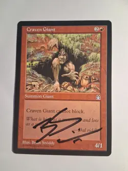 Craven Giant NM Stronghold Magic the Gathering MTG Autograph - Image 1