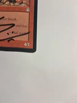 Craven Giant NM Stronghold Magic the Gathering MTG Autograph - Image 3