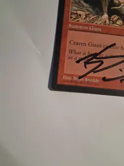 Craven Giant NM Stronghold Magic the Gathering MTG Autograph - Image 5