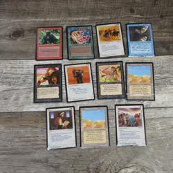 LOT OF 11 Magic The Gathering MTG Arabian Nights 1993 Damaged - Image 1
