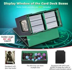 Mtg deck box for Commander Deck Box with Dice Tray Fits 230 Cards, 4 in 1 for... - Image 3