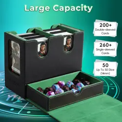 Mtg deck box for Commander Deck Box with Dice Tray Fits 230 Cards, 4 in 1 for... - Image 4