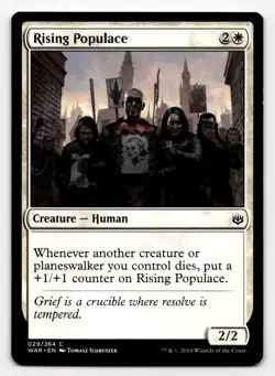 MTG Magic the Gathering Rising Populace (29/264) War of the Spark - Image 1
