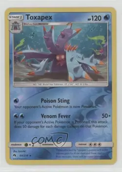 Toxapex Reverse Foil Pokemon Sun & Moon Lost Thunder #69 0cv - Image 1