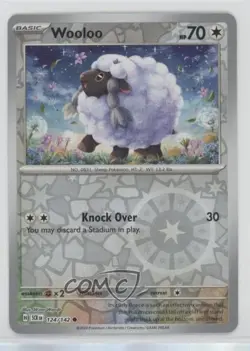 Wooloo Reverse Foil Pokemon SV07: Stellar Crown #124 0o28 - Image 1